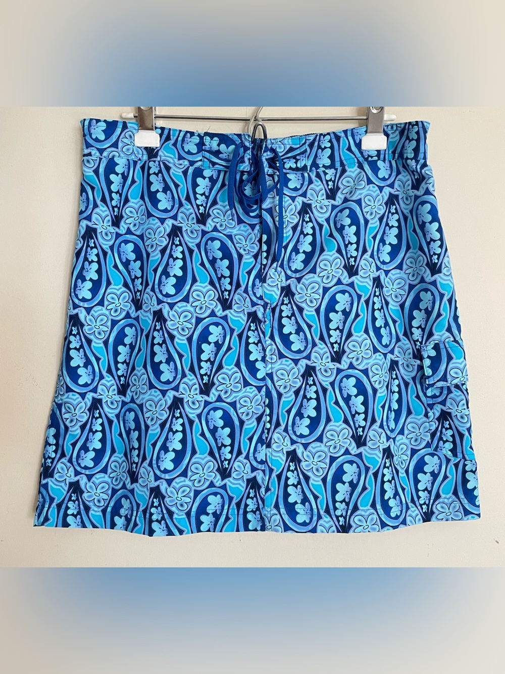 Catalina Blue Floral Swim Cargo Skirt